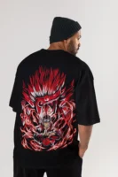 Anime Naruto Itachi  Oversize T-Shirt for Men and Women - Round Neck & Drop Shoulder (Pure Cotton)