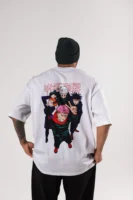 Anime Jujutsu Kaisen Characters Oversize T-Shirt for Men and Women - Round Neck & Drop Shoulder (Pure Cotton)