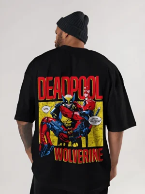 Deadpool & Wolverine Oversized Unisex T-Shirt - Drop Shoulder (Pure Cotton)