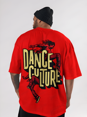 Dance Culture Oversized T-Shirt for Men and Women - Round Neck & Drop Shoulder (Pure Cotton)