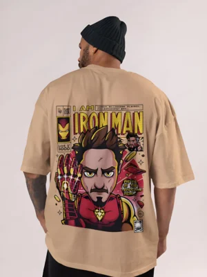 Iron Man Oversized T-Shirt  | Unisex –  Round Neck & Drop Shoulder